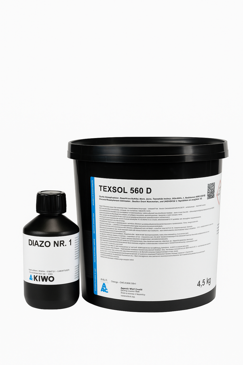 Kiwo Texsol 560 D Emulsion - Emulsija, 4,5 Kg + Diazo Nr. 1 - 0,018 Kg