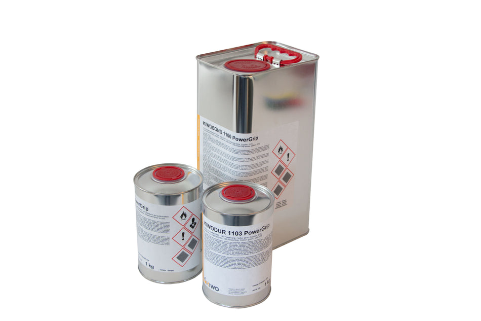 Kiwo Kiwobond 1100 PowerGrip 0,7kg + KIWODUR 1100 PowerGrip 0,14 Kg - klijai+kietiklis